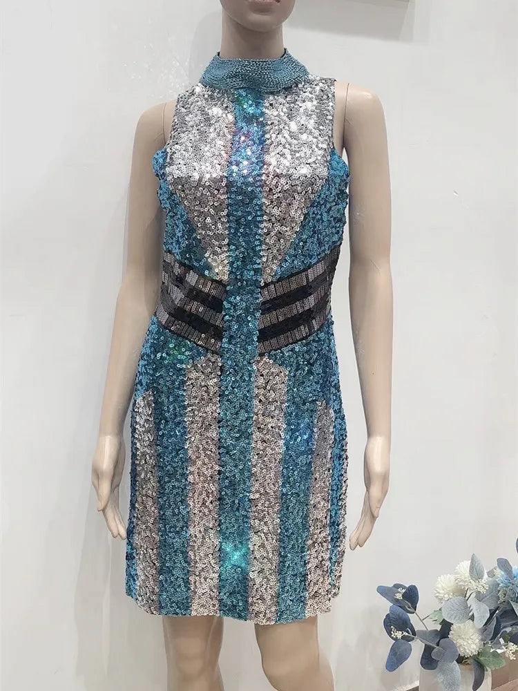 Evening Shimmering Sequin Sheath Dress for Special Events Evening | Chuzko.com