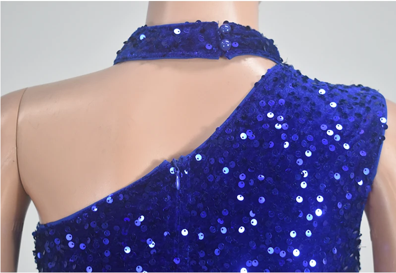 Royal Blue Sequin Bodycon Mini Dress – for Night Out & Cocktail | Chuzko.com