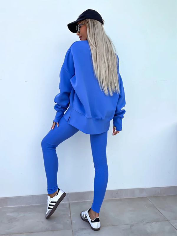 Sporty Casual Set Leggings & Oversized Sweatshirt Pants set | Chuzko.com