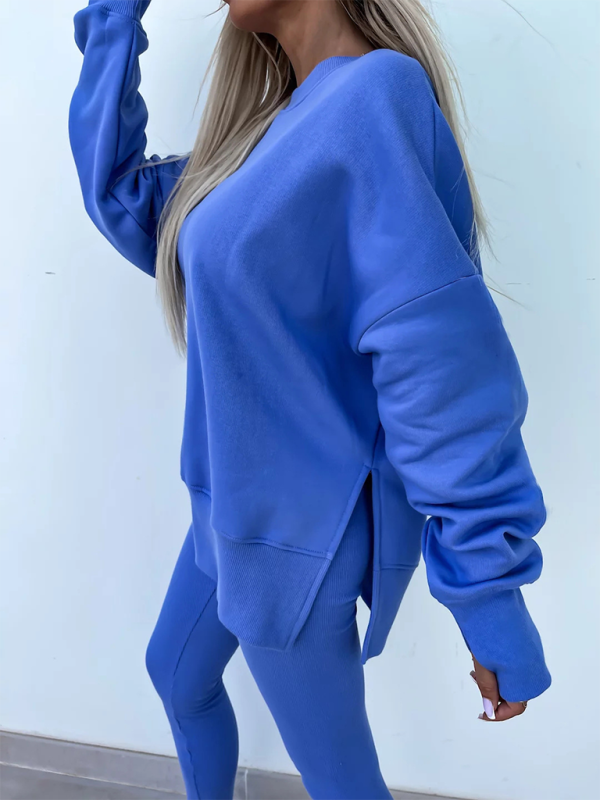 Sporty Casual Set Leggings & Oversized Sweatshirt Pants set | Chuzko.com