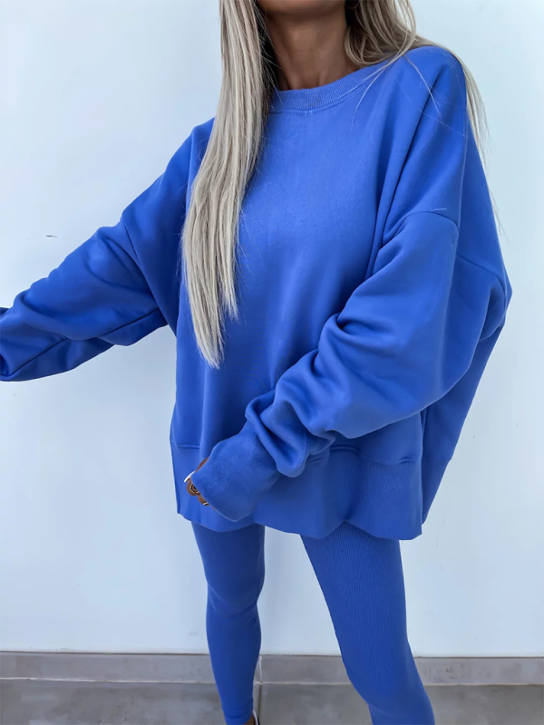 Sporty Casual Set Leggings & Oversized Sweatshirt	