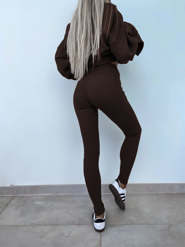 Sporty Casual Set Leggings & Oversized Sweatshirt Pants set | Chuzko.com