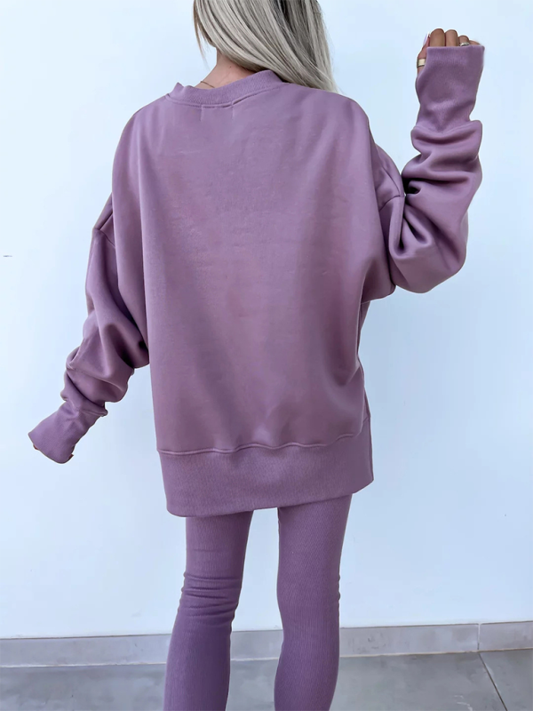 Sporty Casual Set Leggings & Oversized Sweatshirt Pants set | Chuzko.com