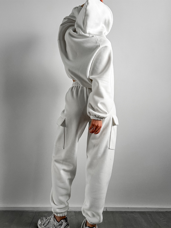 Lounge Street Cargo Sweatpants & Hooded Sweatshirt Pants Set | Chuzko.com