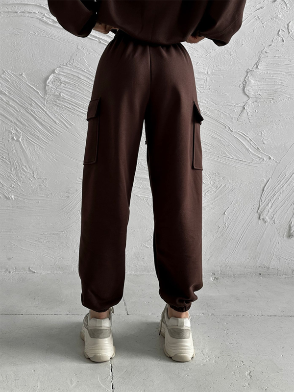 Lounge Street Cargo Sweatpants & Hooded Sweatshirt Pants Set | Chuzko.com