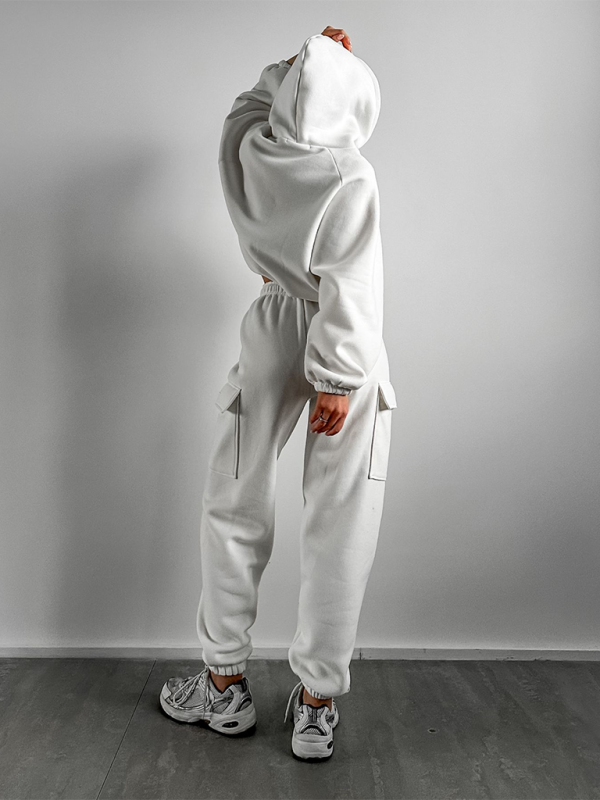 Lounge Street Cargo Sweatpants & Hooded Sweatshirt Pants Set | Chuzko.com