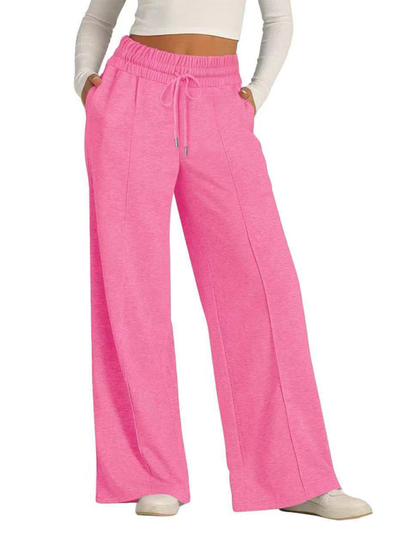 Comfy Wide Waistband Lounge Trousers Wide-Leg Pants Pants | Chuzko.com