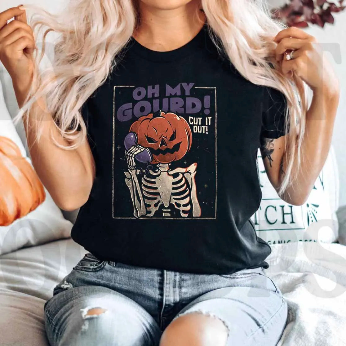 Halloween Graphic Tee for Women – Spooky & Funny Gothic Style