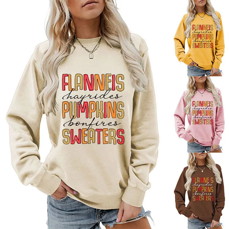 Autumn Graphic Crewneck Sweatshirt Sweatshirts | Chuzko.com