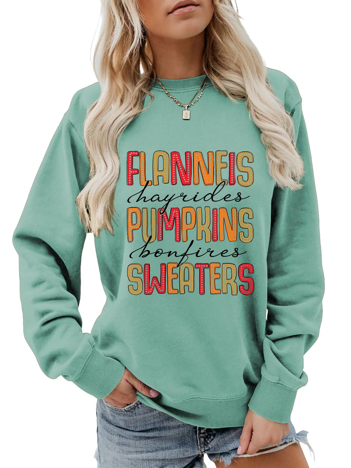 Autumn Graphic Crewneck Sweatshirt	