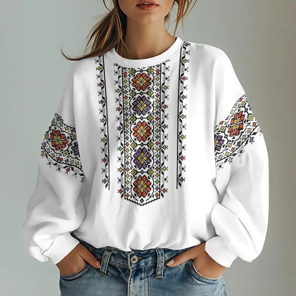 Ukranian & Slavic Traditional Embroidery Inspired Prints Tees	