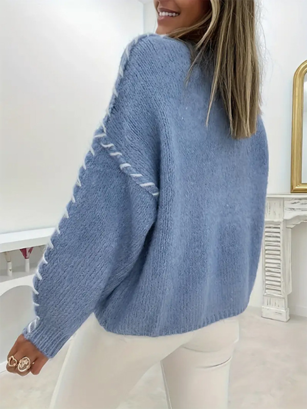 Oversized Knit Sweater Assembly Fat Yarn Sweaters | Chuzko.com