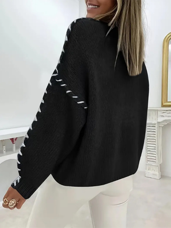 Oversized Knit Sweater Assembly Fat Yarn Sweaters | Chuzko.com