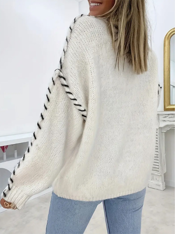 Oversized Knit Sweater Assembly Fat Yarn Sweaters | Chuzko.com