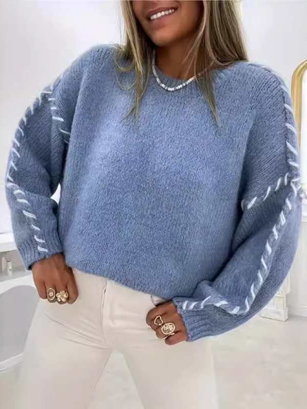 Oversized Knit Sweater Assembly Fat Yarn Sweaters | Chuzko.com