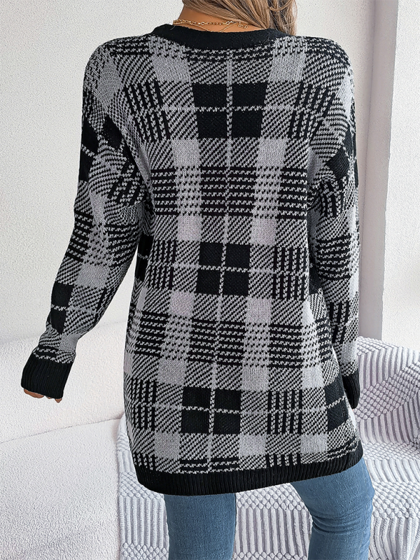 Open Front Plaid Cardigans – Classy & Casual Cardigans | Chuzko.com