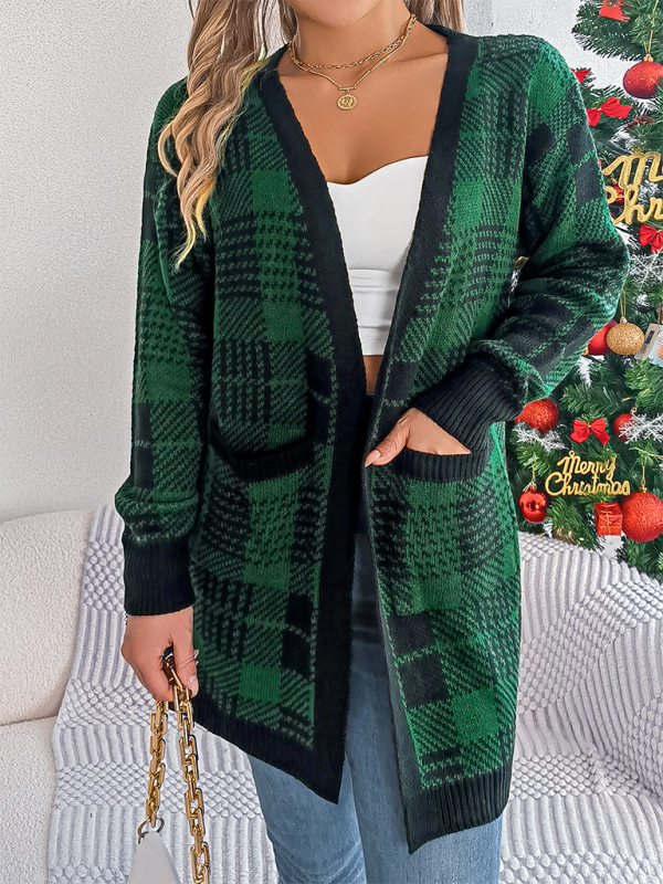 Open Front Plaid Cardigans – Classy & Casual Cardigans | Chuzko.com