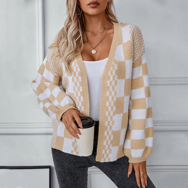 Grandpa Cardigans on Checkerboard Pattern Cardigans | Chuzko.com