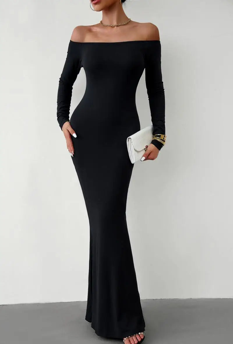 Off Shoulder Bodycon Mermaid Evening Dress - Full Length Evening | Chuzko.com