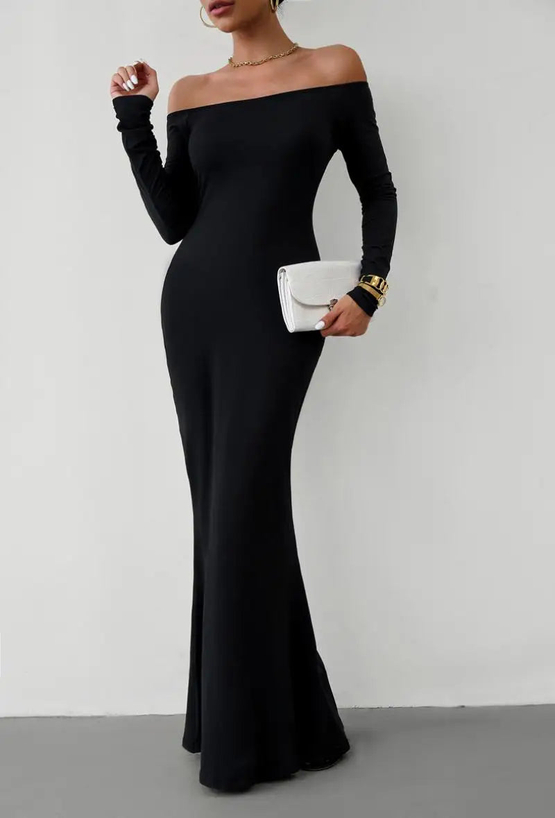 Off Shoulder Bodycon Mermaid Evening Dress - Full Length Evening | Chuzko.com