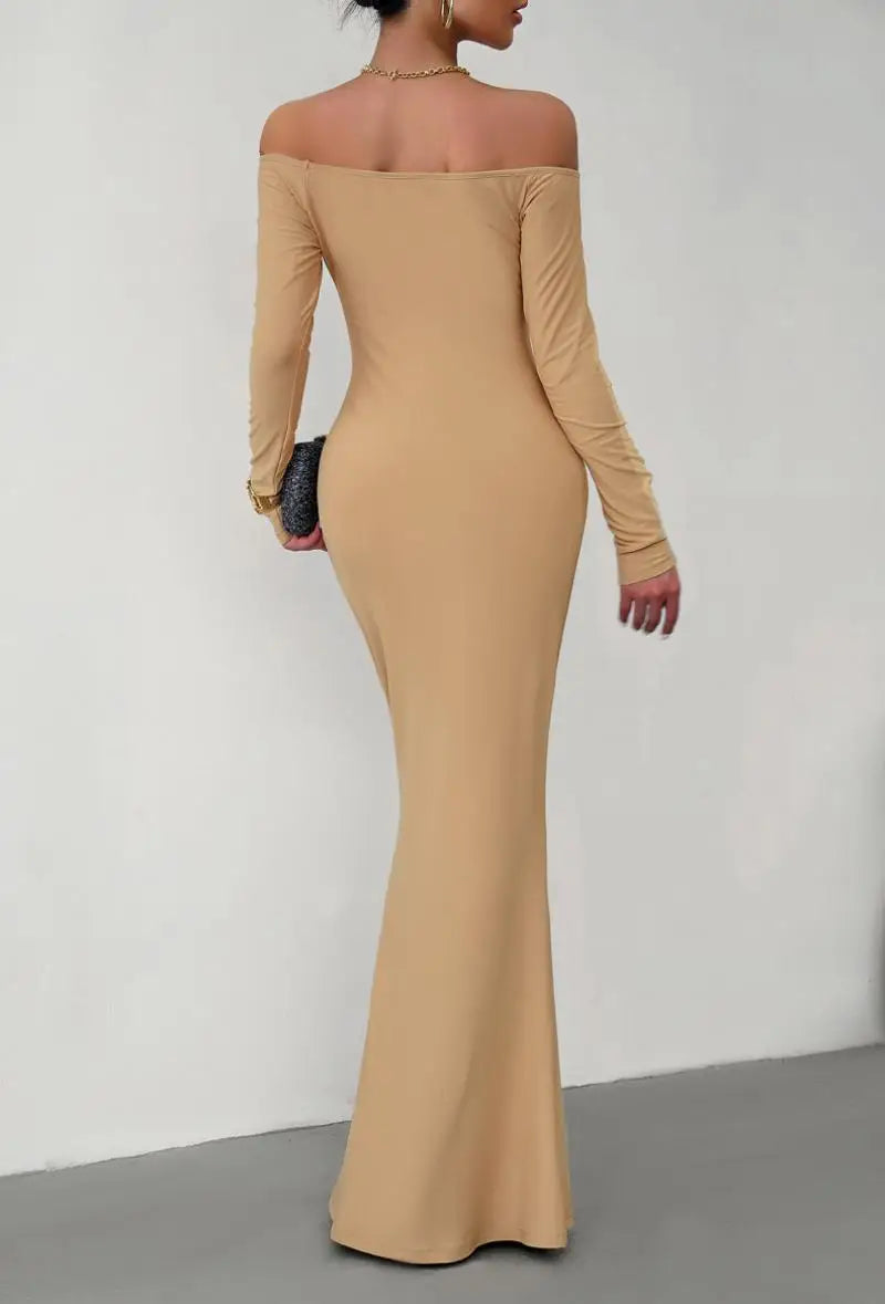 Off Shoulder Bodycon Mermaid Evening Dress - Full Length Evening | Chuzko.com