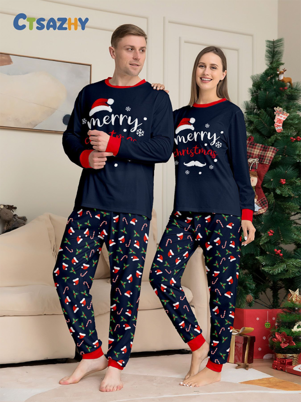 Merry Christmas Pajamas Family Set	