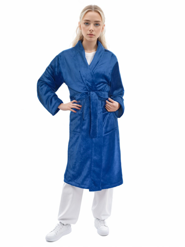 Women's Lightweight Bathrobe with Pockets Loungewear Robes | Chuzko.com