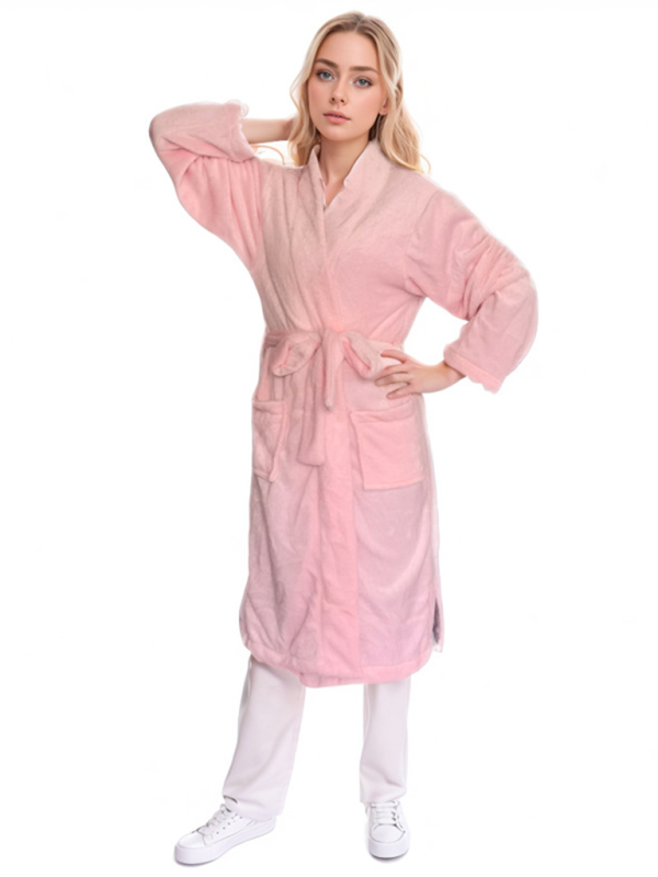 Women's Lightweight Bathrobe with Pockets Loungewear Robes | Chuzko.com