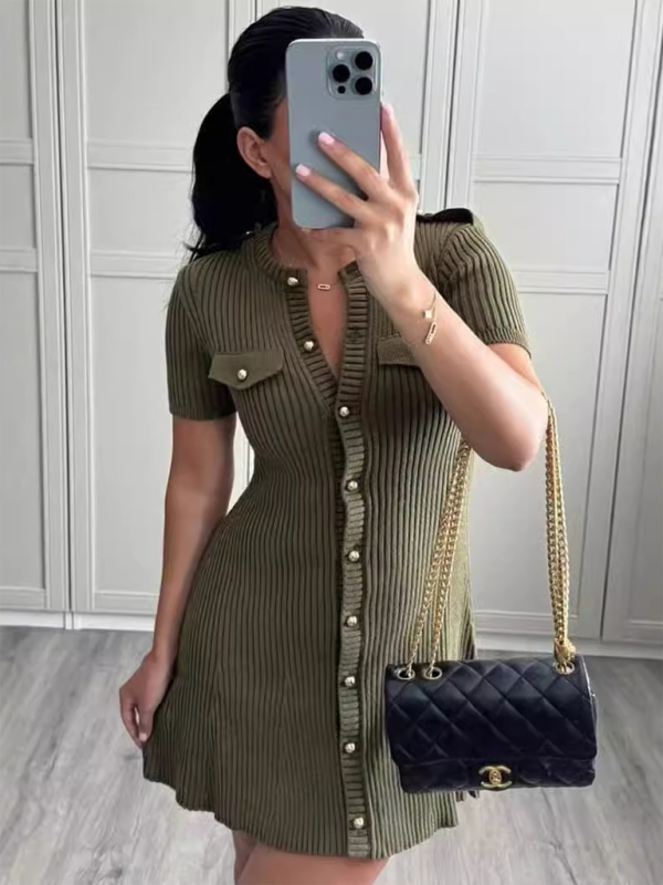 Short Sleeve Knit Shirt Mini Dress Mini Dresses | Chuzko.com