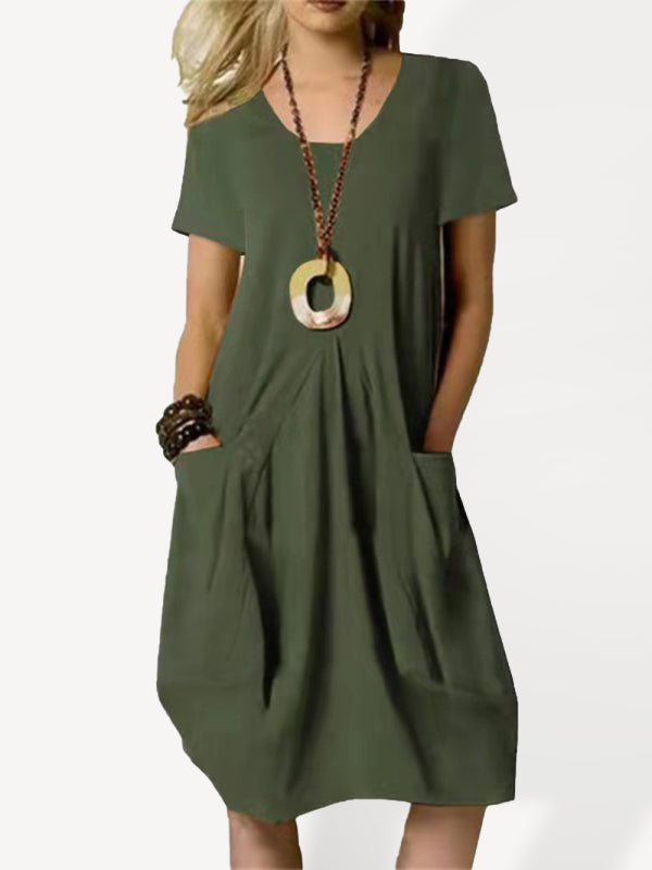 Solid Tent Dress – Ideal for Casual Outings	