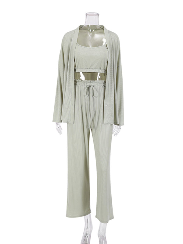 Long Sleeves 3-Piece Loungewear Set – Beyond Luxury Loungewear | Chuzko.com