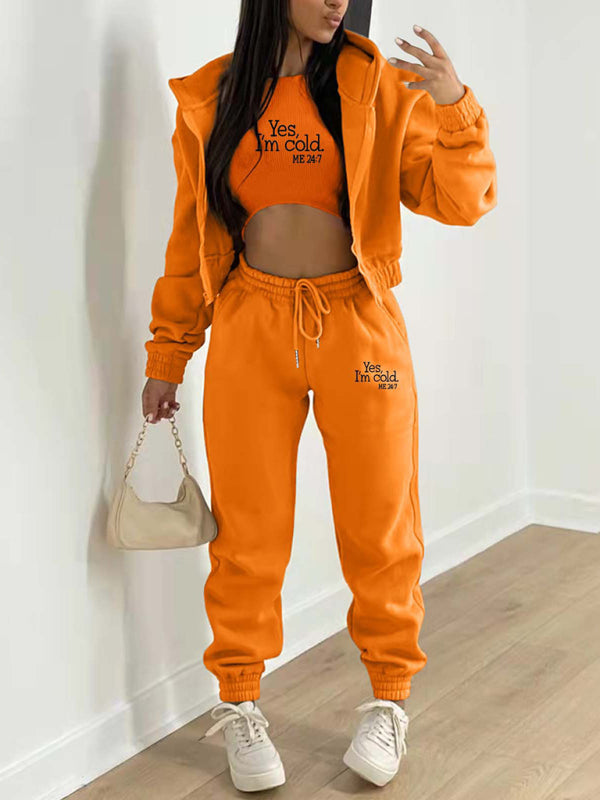 3-Piece Matching Set Tracksuit – Hoodies-Tanks-Pants Matching | Chuzko.com