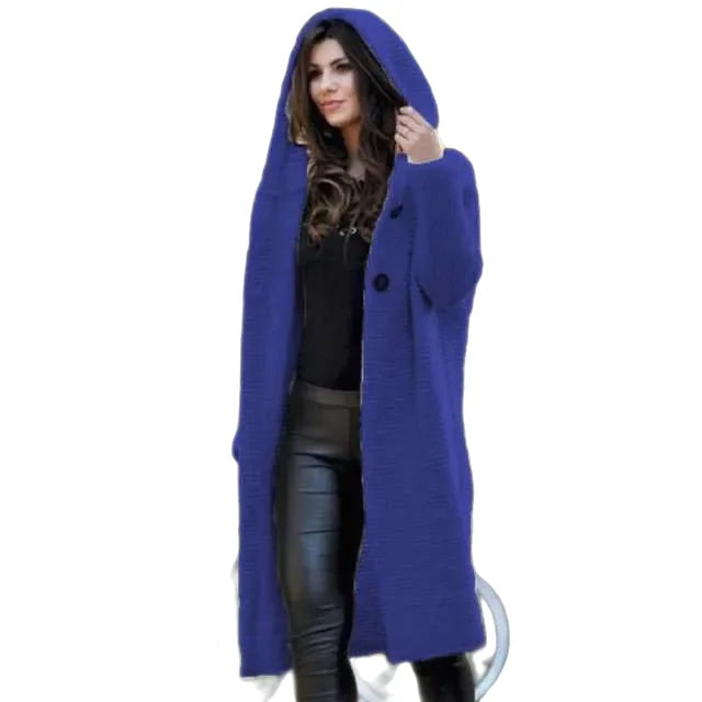 Casual Hooded Duster Cardigan Cape Cardigans | Chuzko.com