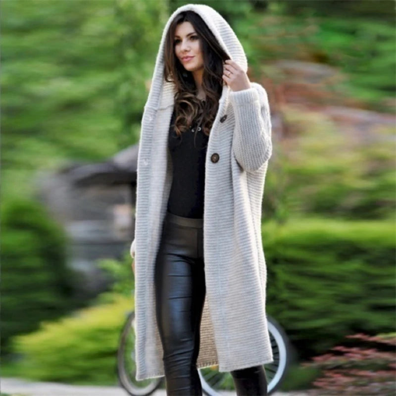 Casual Hooded Duster Cardigan Cape Cardigans | Chuzko.com