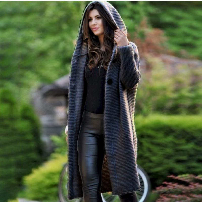 Casual Hooded Duster Cardigan Cape Cardigans | Chuzko.com