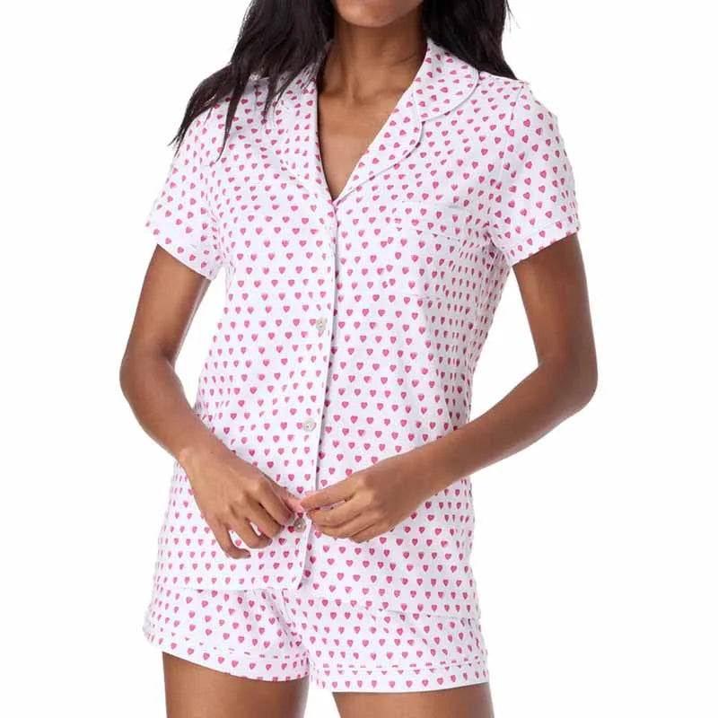 Bunny Print Pajamas – 2-Piece Shorts & Shirt Set Pajamas Set | Chuzko.com