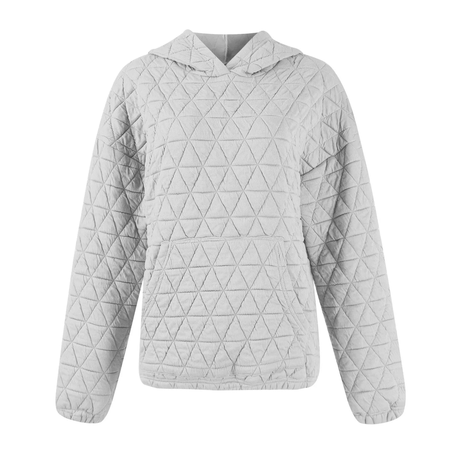 Sweatshirt Quilted Hoodie Kangaroo Pouch Sweatshirts | Chuzko.com