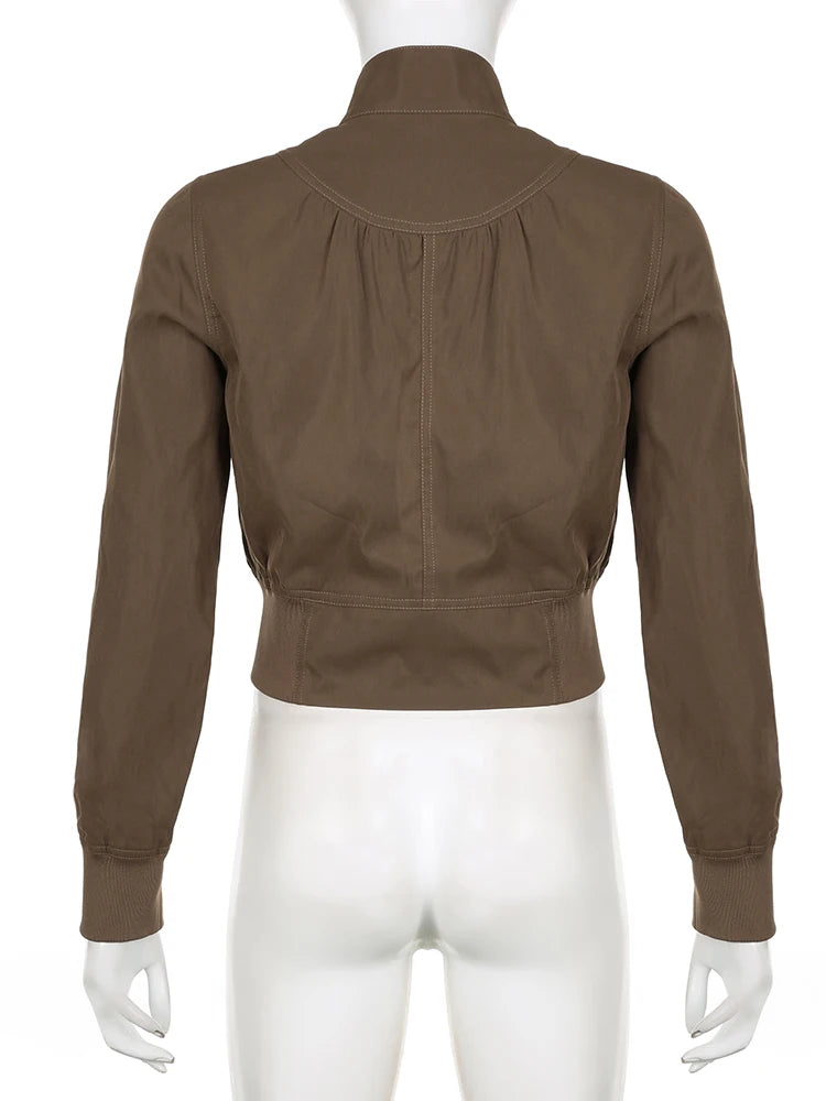 Cropped Bomber Jacket Snug Fit Bomber Jackets | Chuzko.com