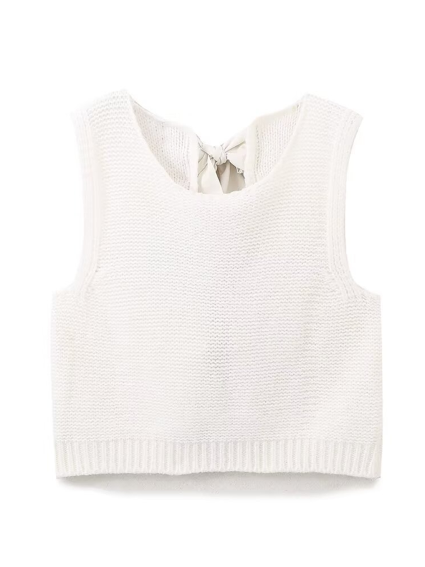 New Fashion Vest Bow Tie Sweater Vest Knit Tops | Chuzko.com