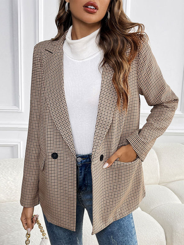 Classic Houndstooth Women's Blazer Blazers | Chuzko.com