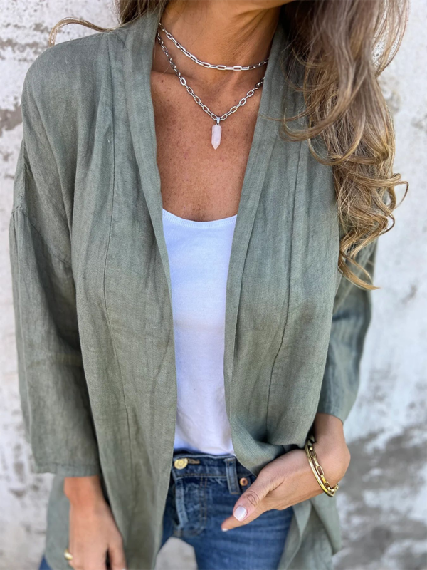 Lightweight Shacket Open-Front Summer Cover-Up Shirt Shackets | Chuzko.com