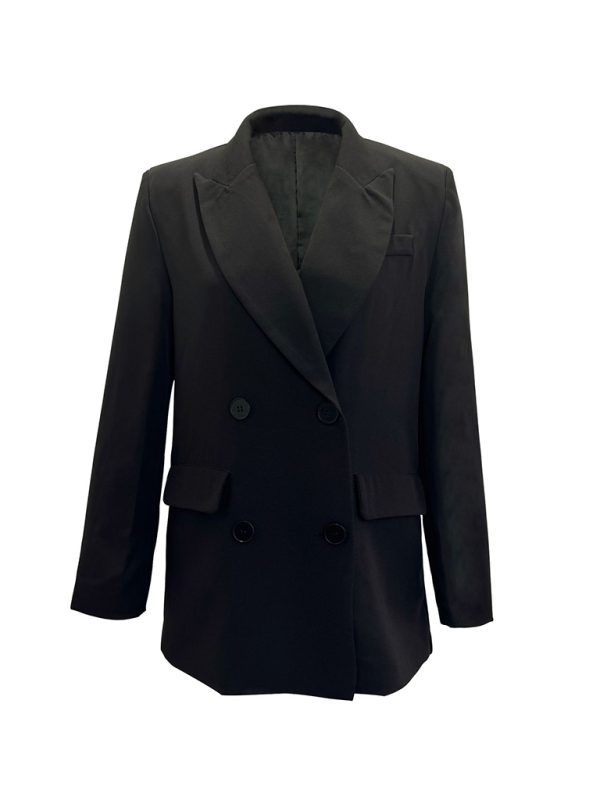 Structured Double-Breasted Blazer for Professional Look Blazers | Chuzko.com