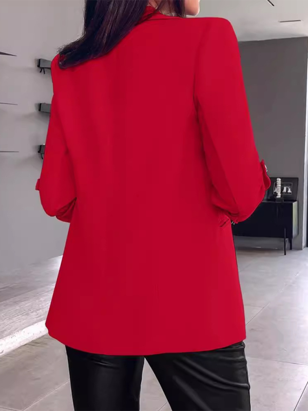 Tailored Open-Front 3/4 Sleeve Blazer for Office Blazers | Chuzko.com