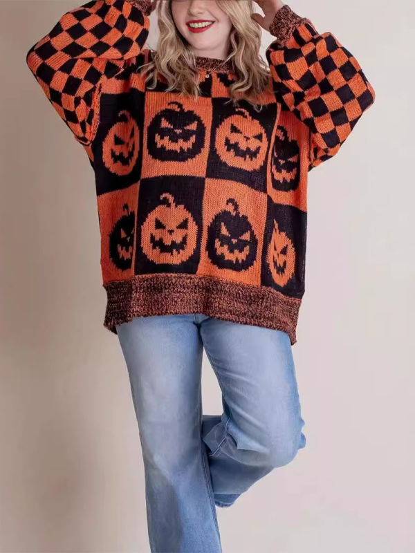 Oversized Halloween Sweater Ghost Jumper Sweaters | Chuzko.com