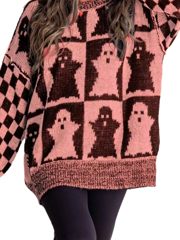 Oversized Halloween Sweater Ghost Jumper Sweaters | Chuzko.com