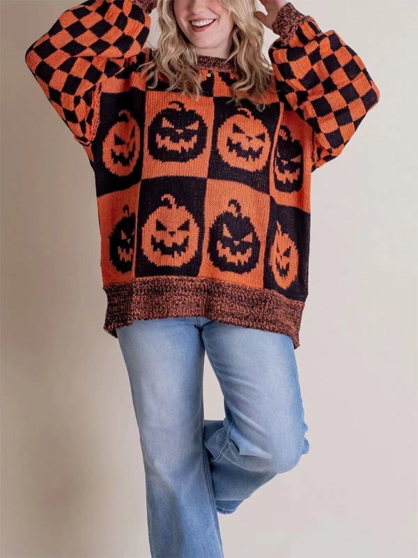 Oversized Halloween Sweater Ghost Jumper Sweaters | Chuzko.com