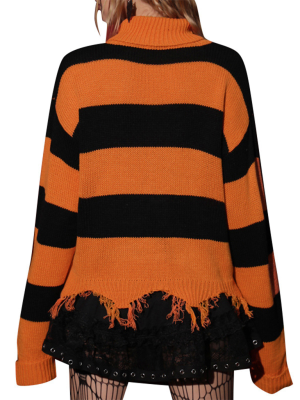 Halloween Oversized Sweater Black Cat Jumper Sweaters | Chuzko.com