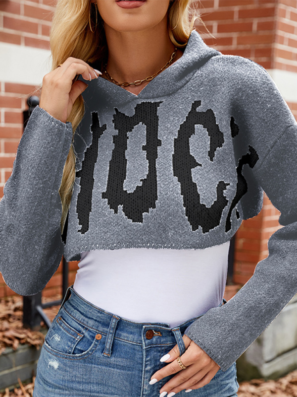 Cropped BOO Sweater Halloween Hoodie Crop Sweaters | Chuzko.com