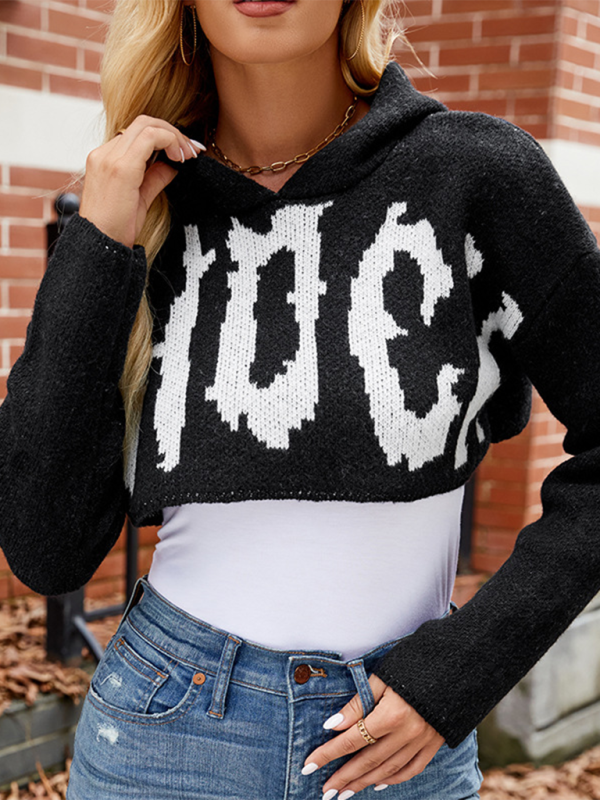 Cropped BOO Sweater Halloween Hoodie Crop Sweaters | Chuzko.com