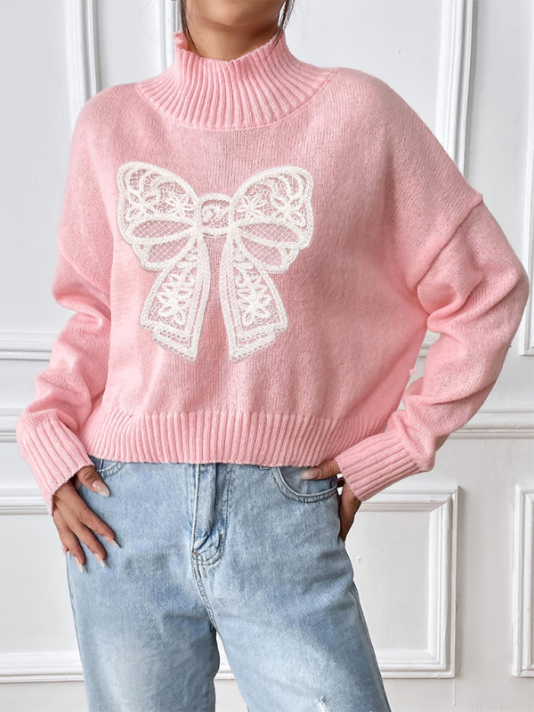 Cropped Oversized Pink Sweater – Feminine & Trendy